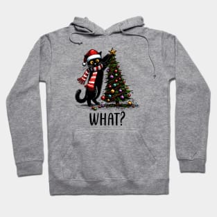 What? Black Cat Christmas Tree Hoodie